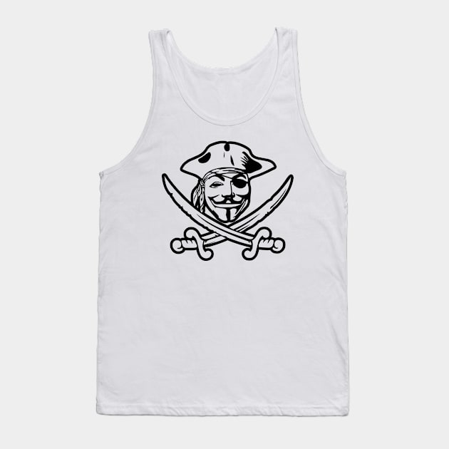 Anonymous Pirate Tank Top by SykoticApparel